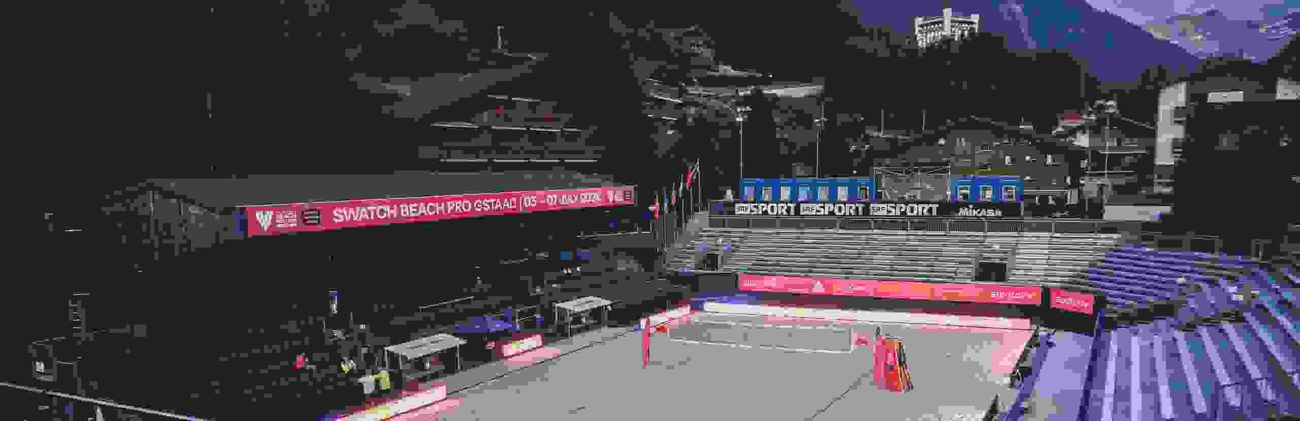 Center Court, Gstaadion by night, Stimmung