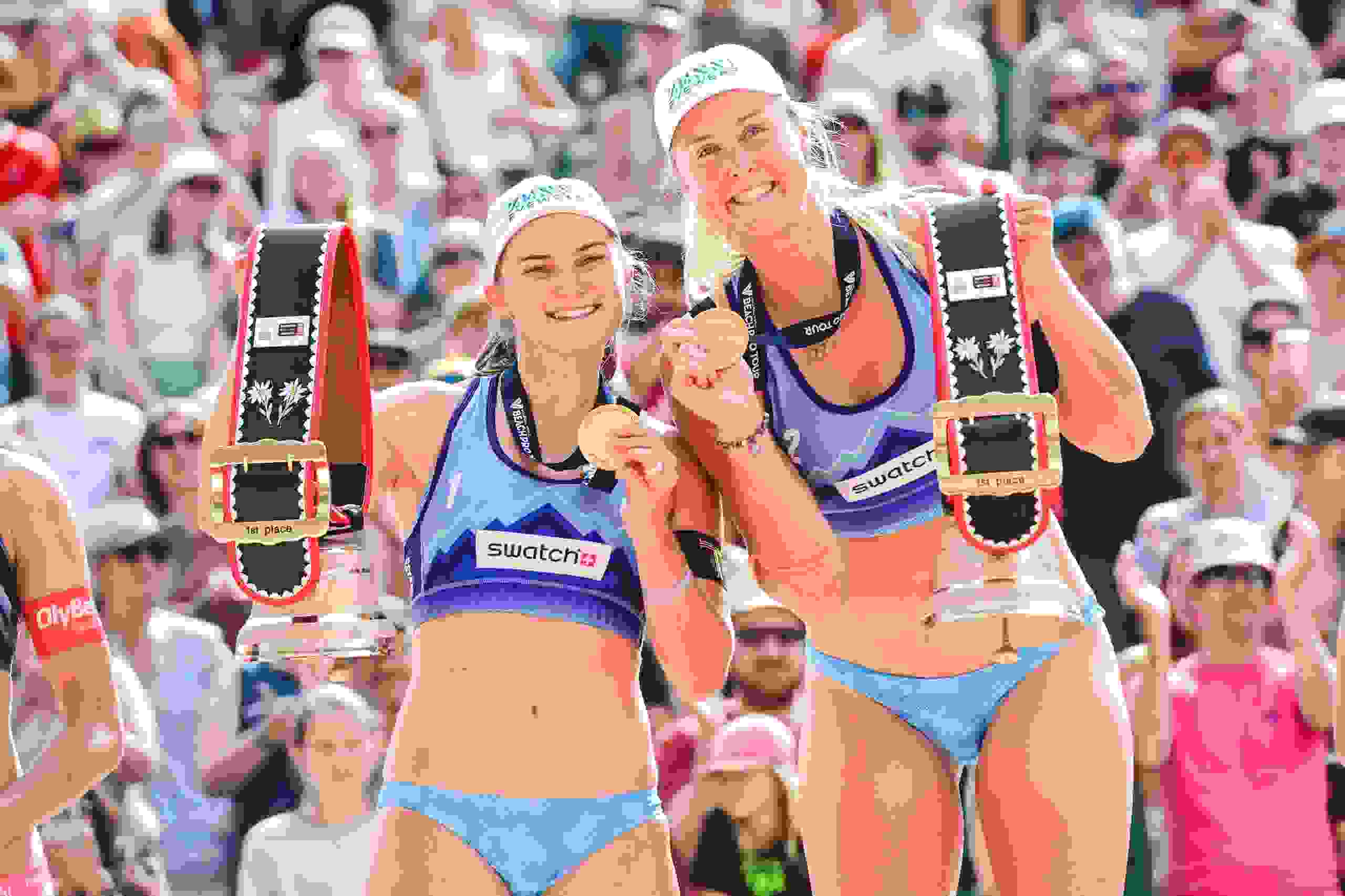 nuss kloth, winners, podium, medal ceremony, medals, swatch watch, cheer