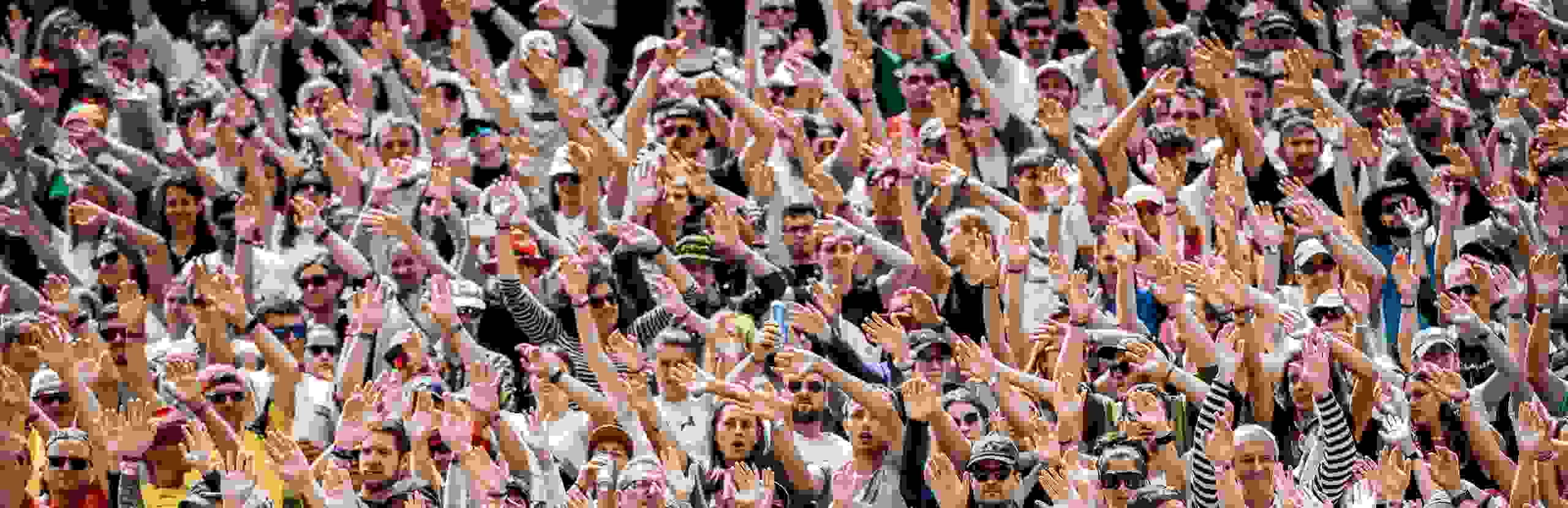 fans atmosphere, joy, la ola, left right, enjoyment, cheer
