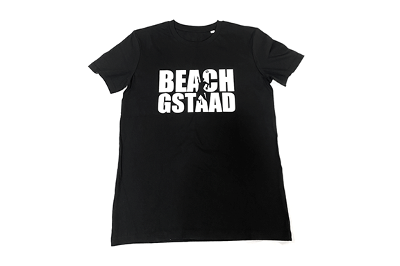 T-Shirt, Schwarz mit Weiss