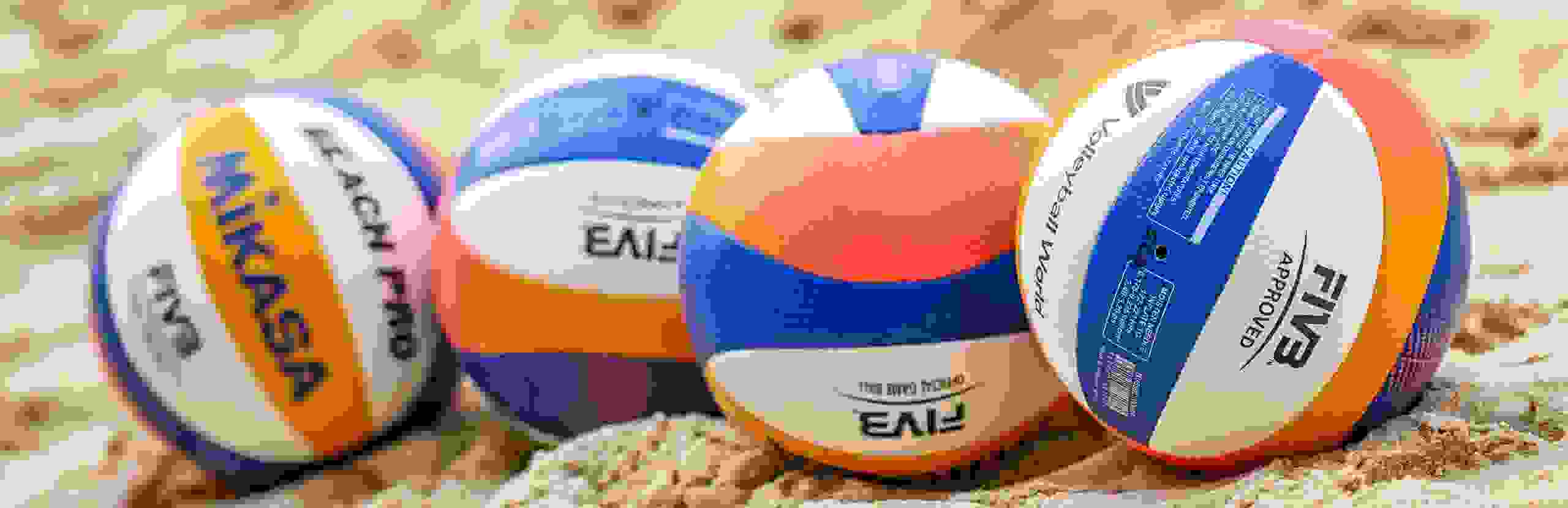 Detailaufnahme, Beachvolleybälle, Mikasa