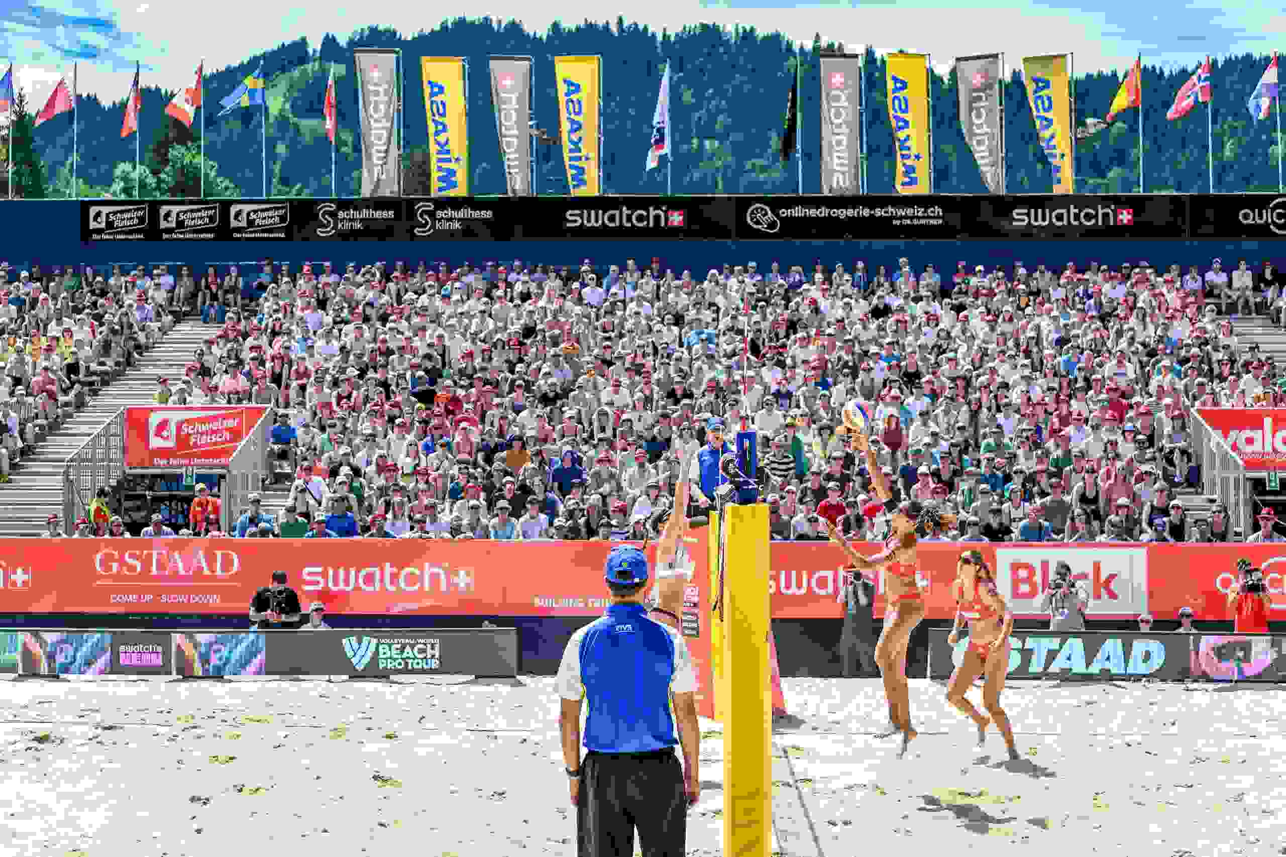 Stimmung Center Court, Gstaadion, Action, Spike, Zoe Vergé-Dépré