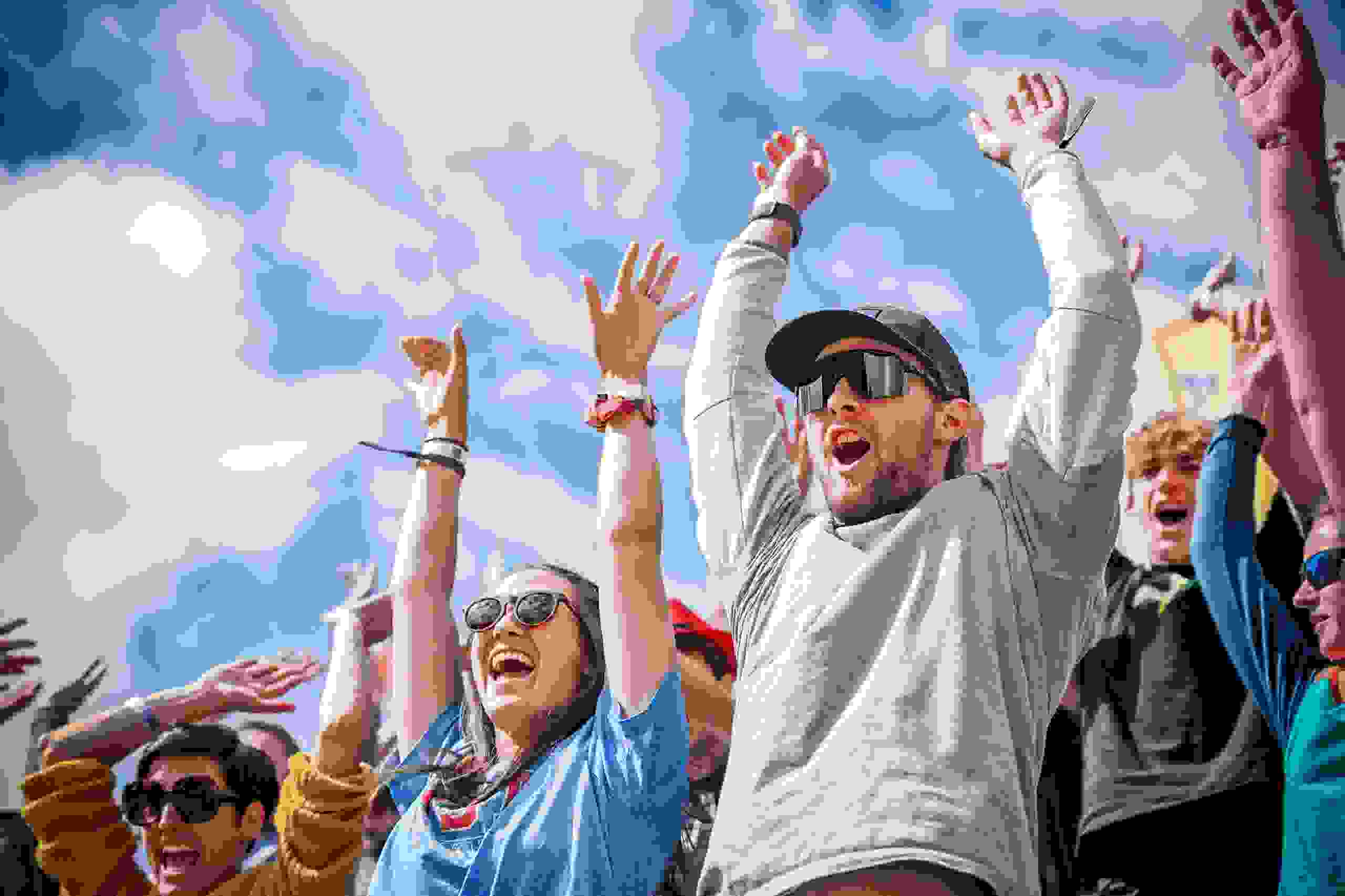 fans atmosphere, joy, la ola, cheer