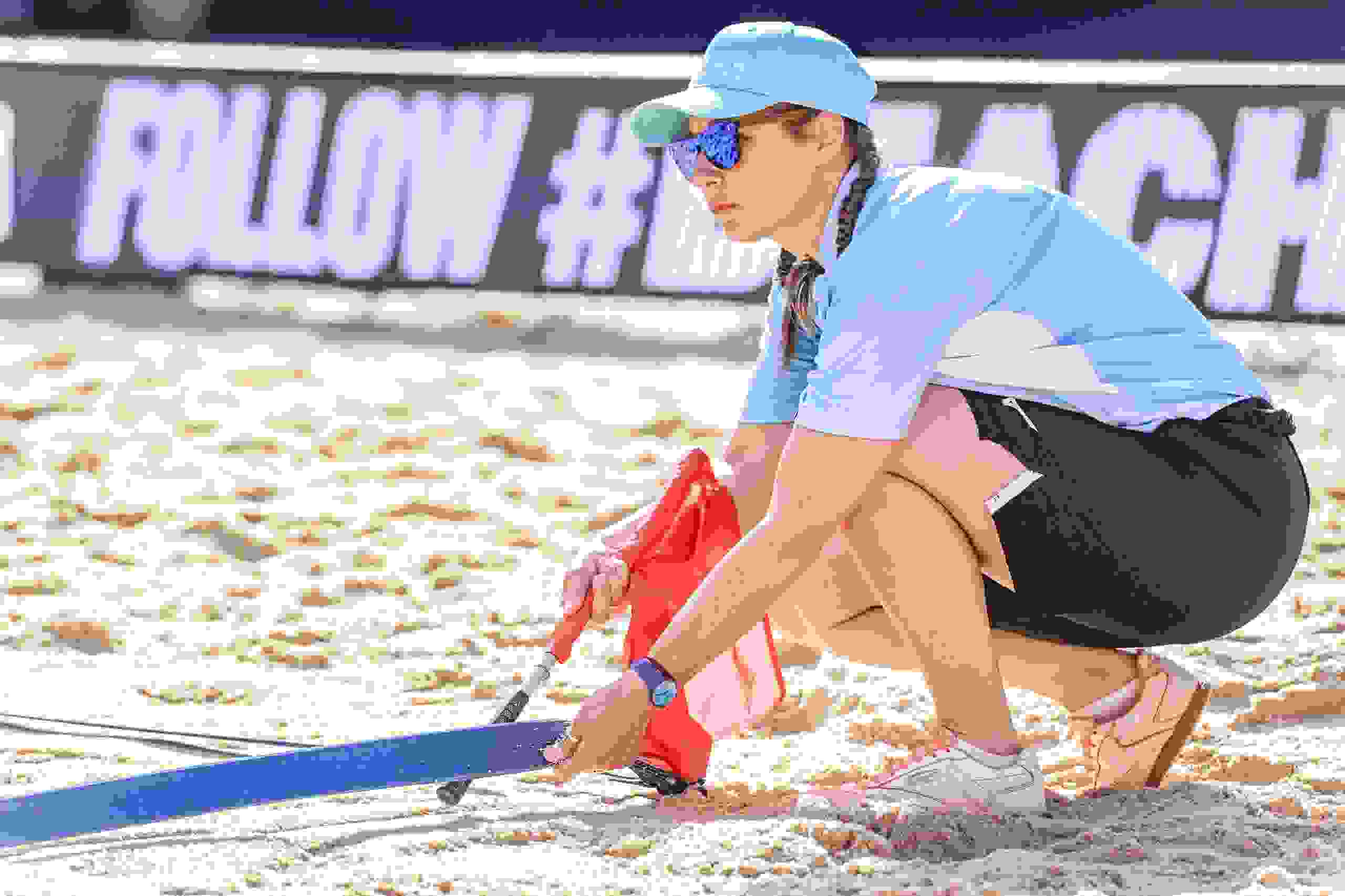 line judge, line, flag, volunteer