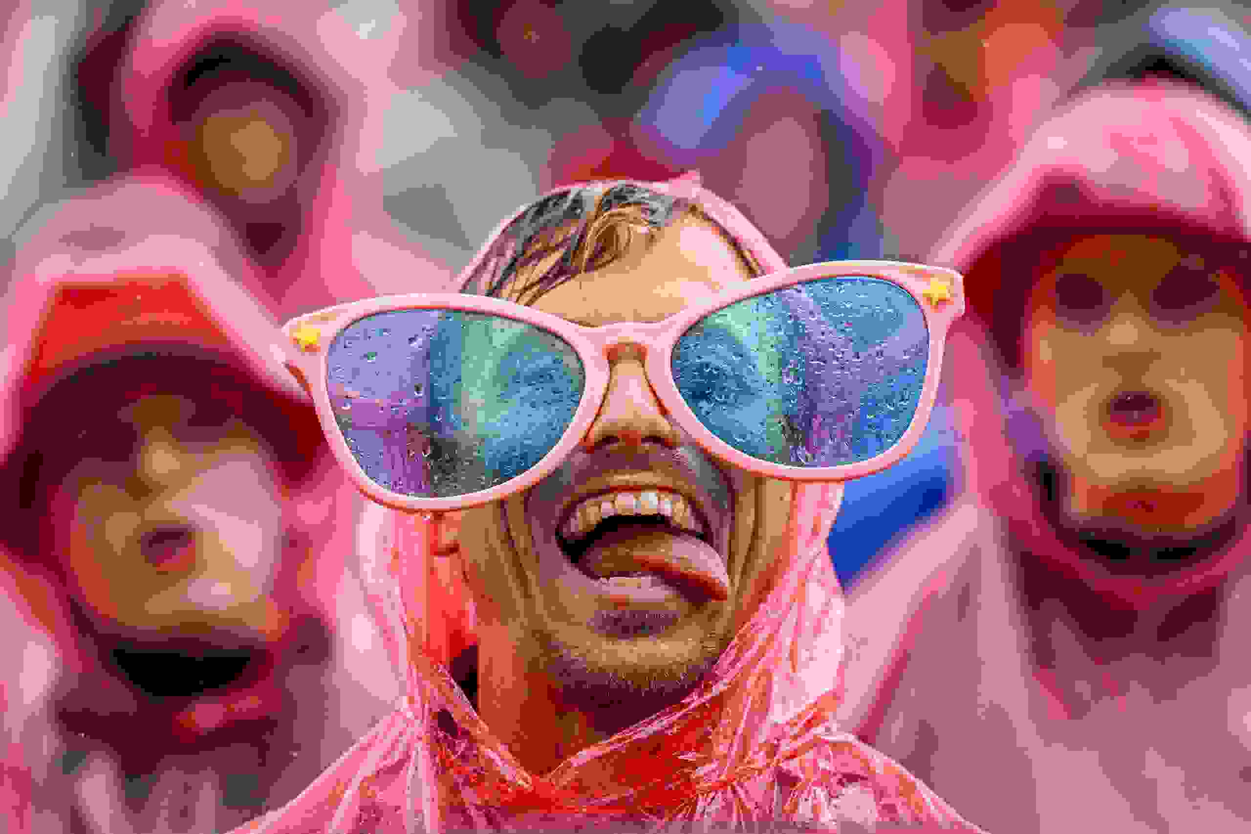 rainy day, fans atmosphere, joy, cheer, sun glasses