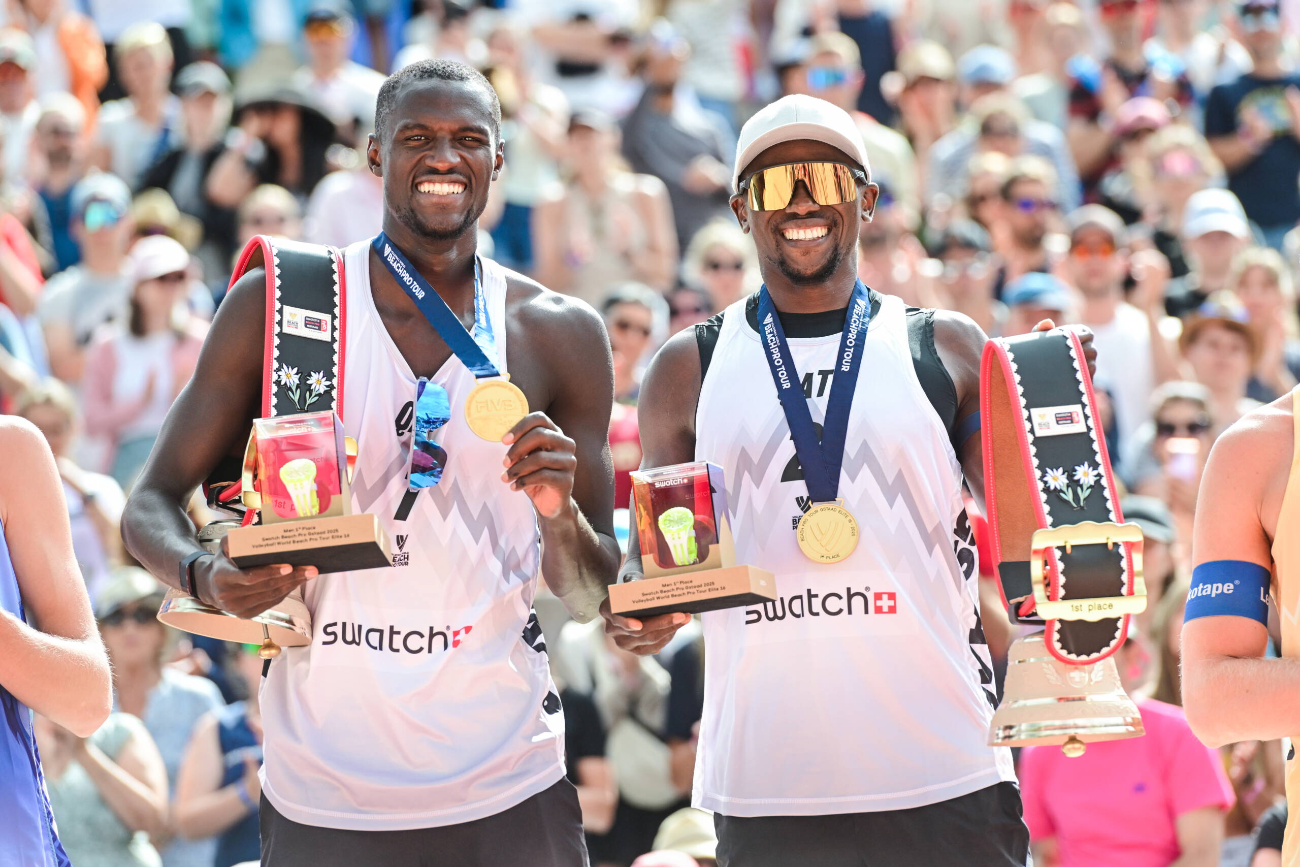 Sieger 2025 Cherif & Ahmed, Siegerbild, Podest, Kuhglocken, Jubel, Goldmedaille