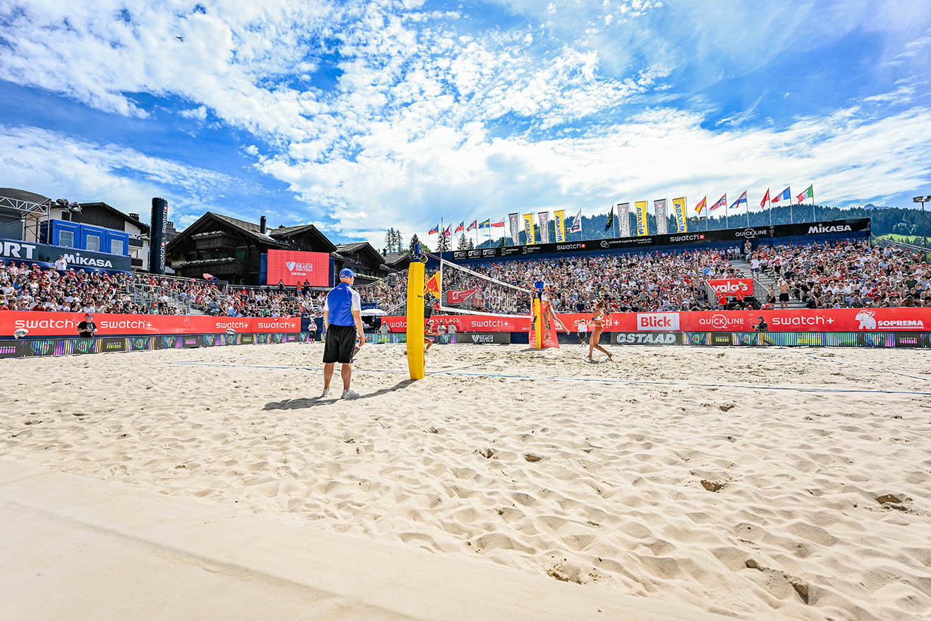 Swatch Beach Pro Gstaad, Kulisse Gstaadion